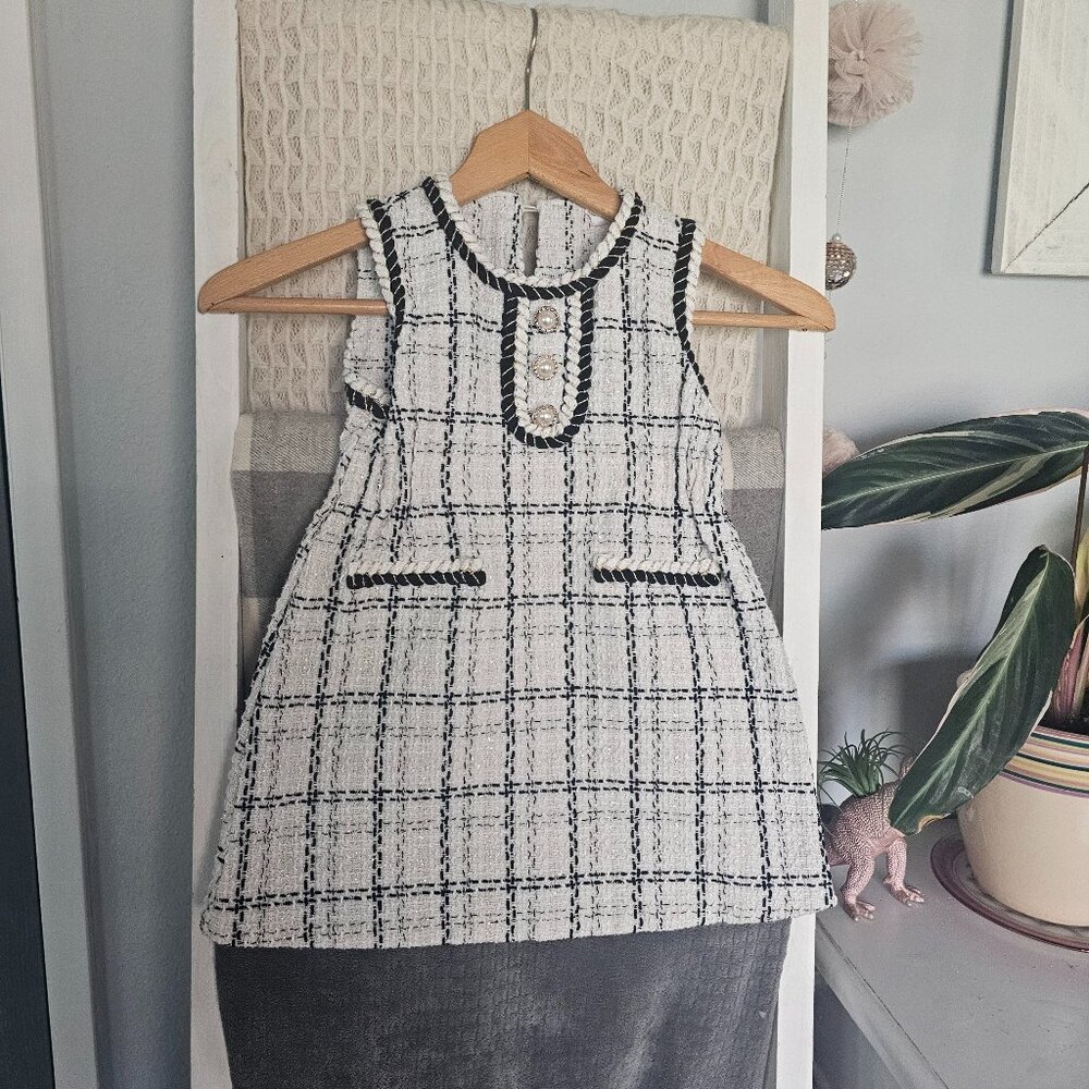 Shein Girls Plaid Dress | Size 5 | Preppy Wool-Like Material | Holiday & Special